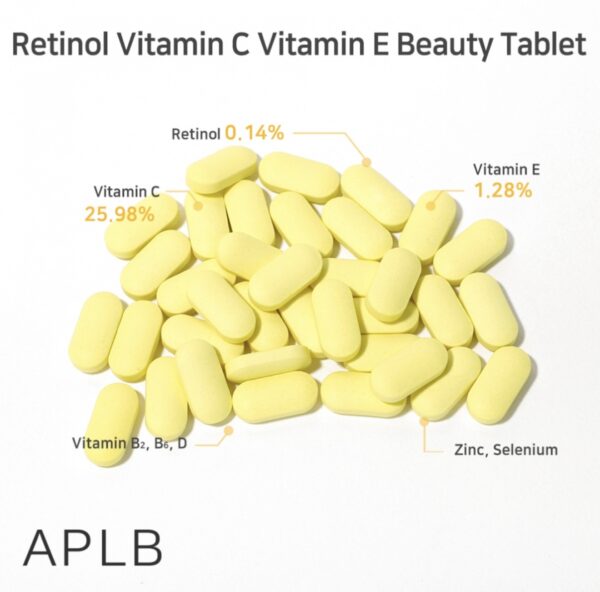 APLB - Retinol Vitamin C Vitamin E Beauty Tablet - Imagen 2