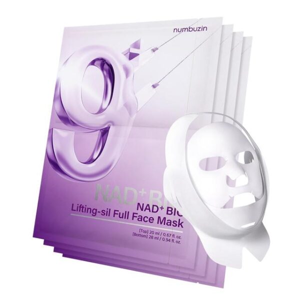 Numbuzin - No.9 NAD Bio Lifting Full Cover Facial Mask +GWP (Reafirma Cuello y Rostro)