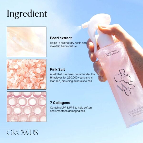 GROWUS - Damage Therapy No-Wash Treatment EX (Tratamiento en Spray sin Enjuague) - Imagen 3